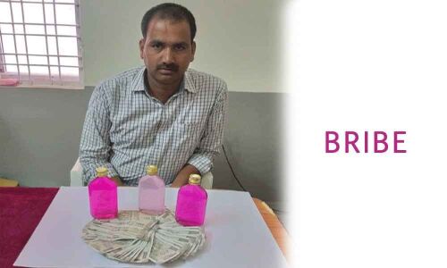 Day after getting best employee award, constable caught taking bribe at Mahbubnagar