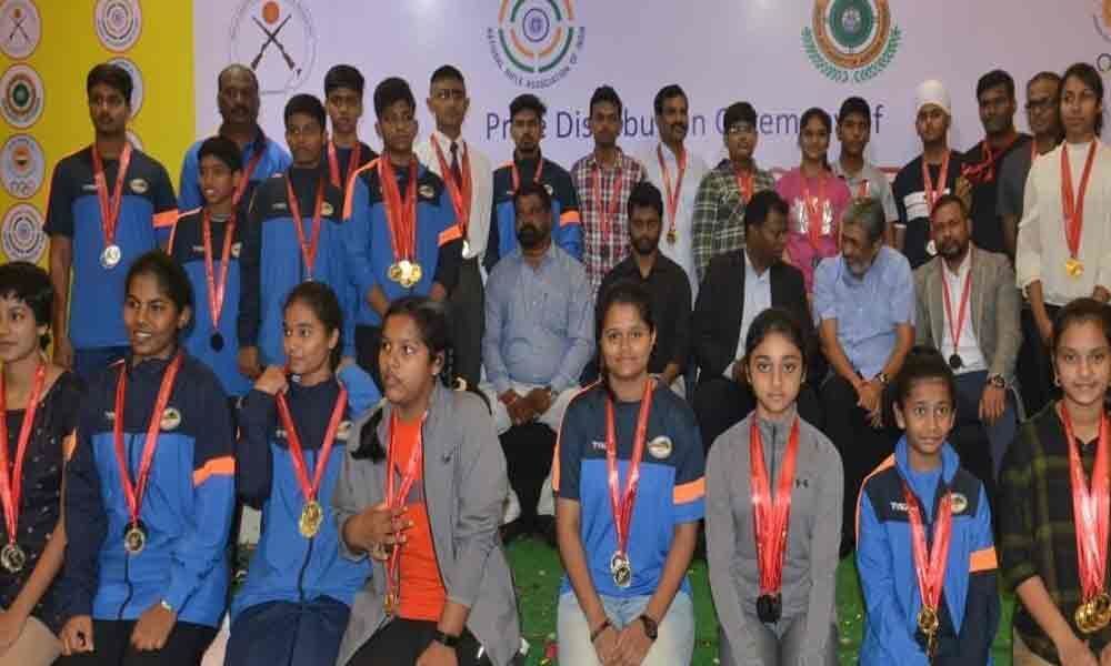 Prizes distributed to shooting contest winners in Vijayawada
