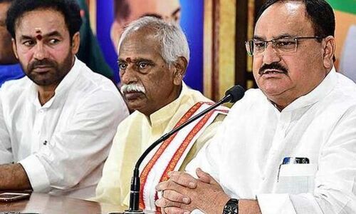 JP Nadda discuss poll strategy with Telangana BJP leaders