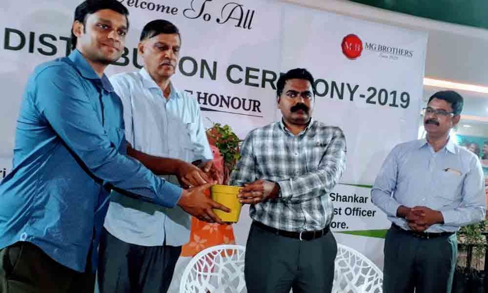 MGB Charities distribute one lakh saplings in Nellore