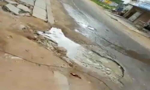Hyderabad: Commuters irked over bad road in AS Rao Nagar