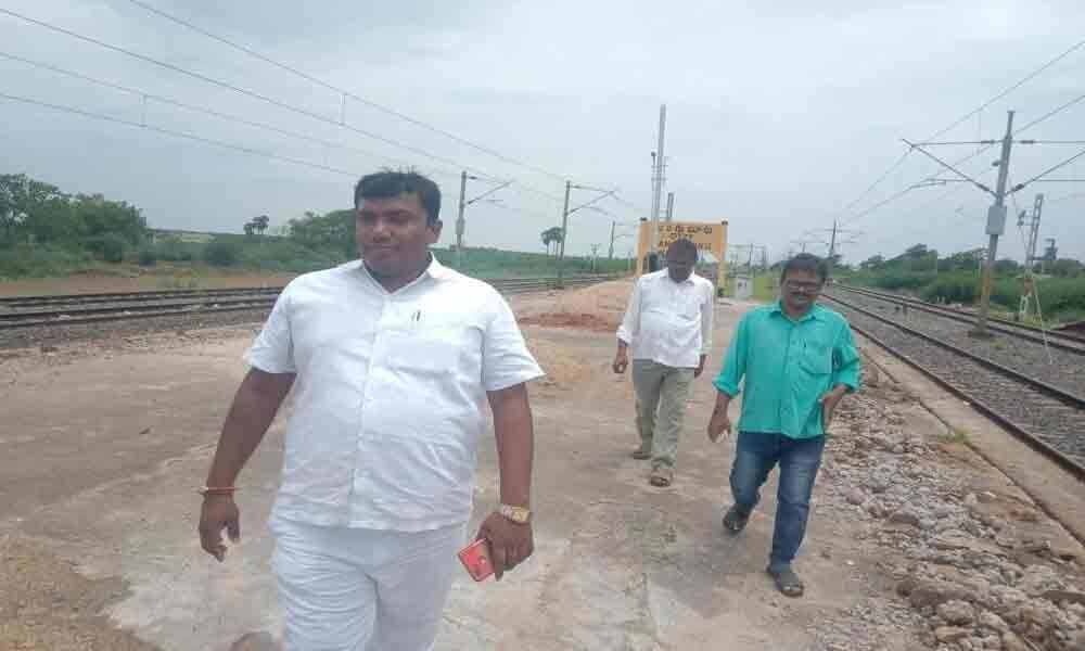 DRUCC member inspects railway works in Tanguturu