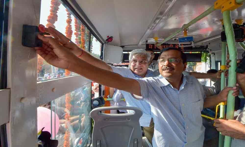 Arvind Kejriwal flags off 25 new buses