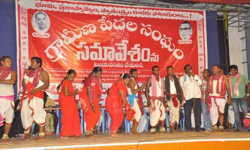 Grameena Pedala Sangham demands housing sites for poor in Khammam