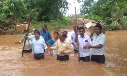 Overflowing stream gives hiccups