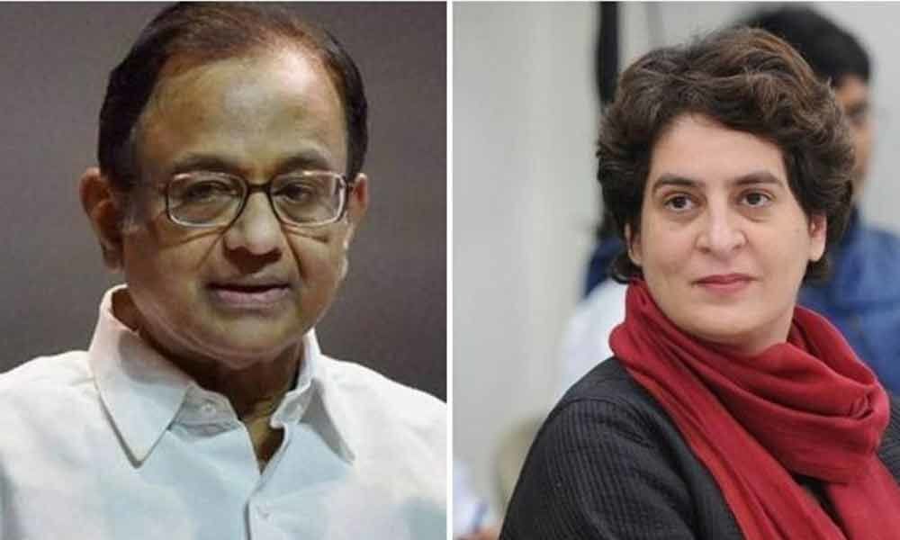 Chidambaram being hunted for exposing government: Priyanka Gandhi