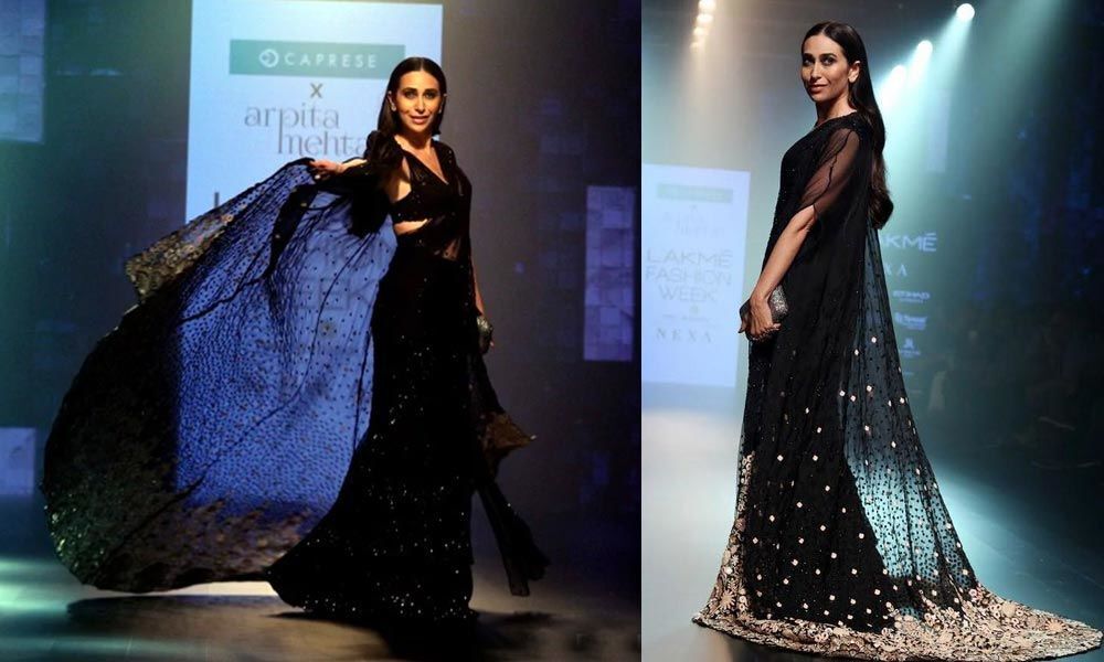 Lakme Fashion Week W/F 2019: Like Karisma Kapoor, Stun In A Sequinned Saree