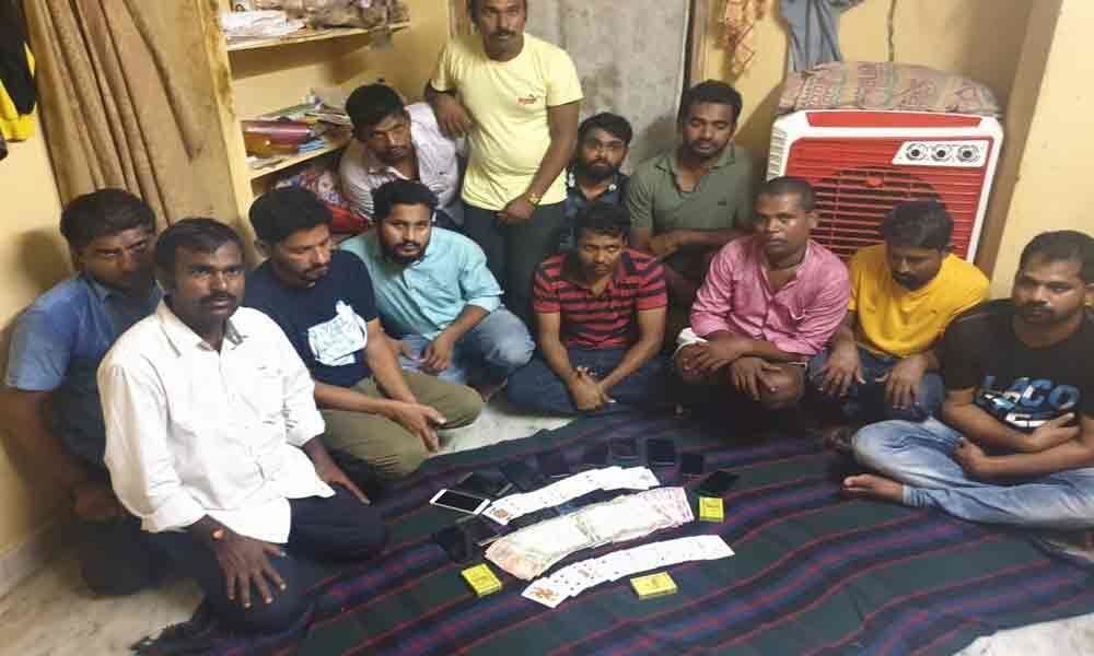 12 held in raid on gaming house; 1 lakh cash seized