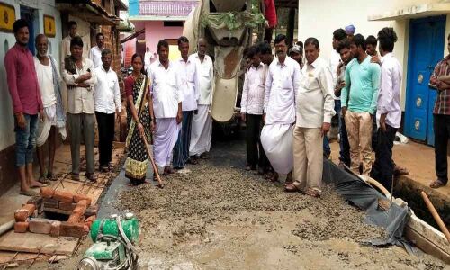 Cement concrete road works launched