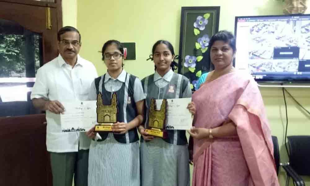 Harvest students secure first prize in INTACH quiz in Khammam