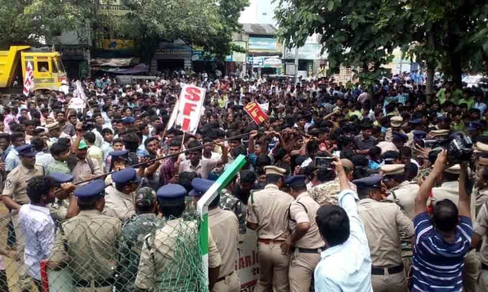 Students stir leads to tension at collectorate