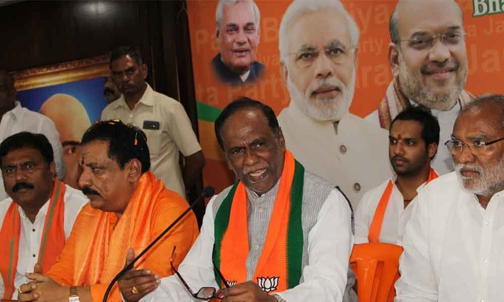 BJP holds KCR responsible for losing Central projects