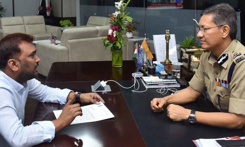 AP digital chief  Devendra Reddy meets DGP Sawang