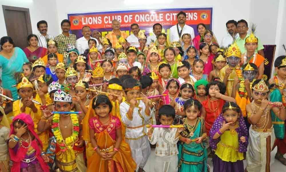 Krishna theme fancy dress competition held at Lions Club