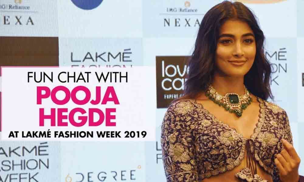 Pooja Hegde blows our mind as she strolls the runway for Jayanti Reddy at Lakme Fashion Week 2019
