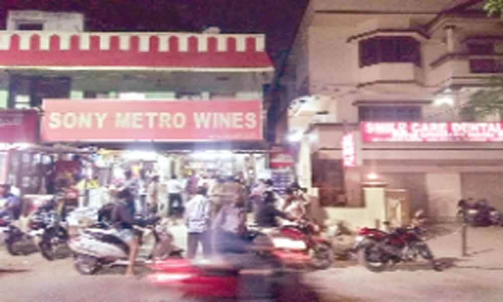 Wine shop located near hospital