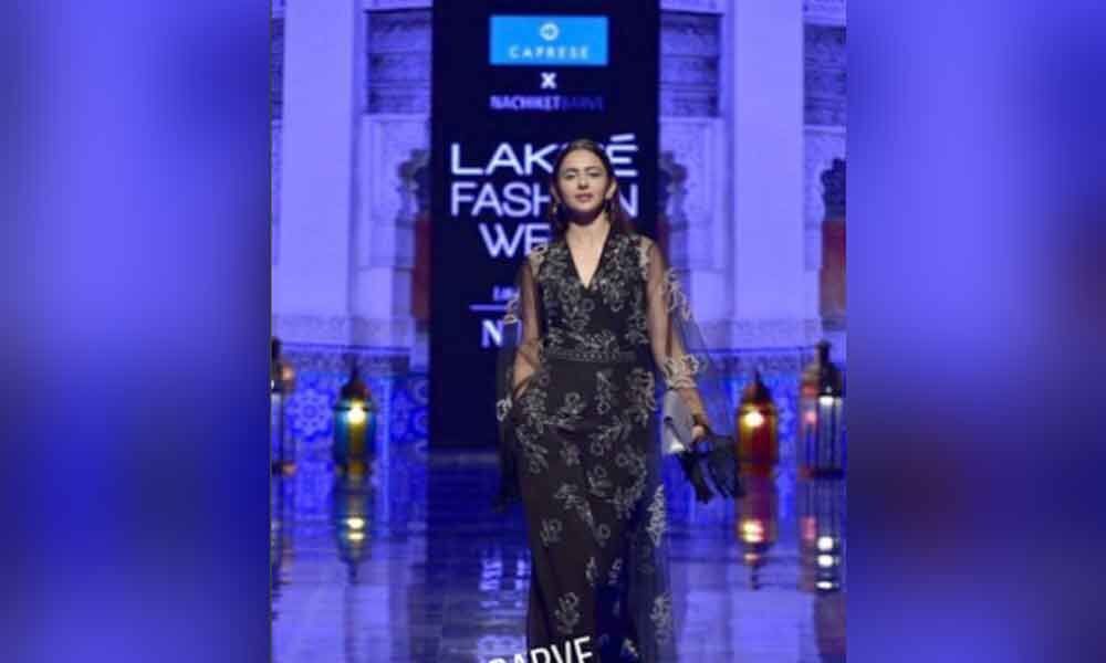 Lakme Fashion Week: Rakul Preet Singh dazes in a black  ensemble as she walks  for top notch designer  Nachiket Barve