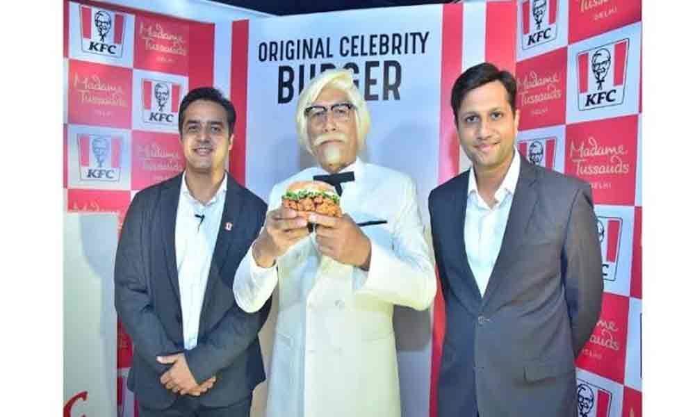 Indian Colonel Sanders unveils KFCs Zinger at Madame Tussauds
