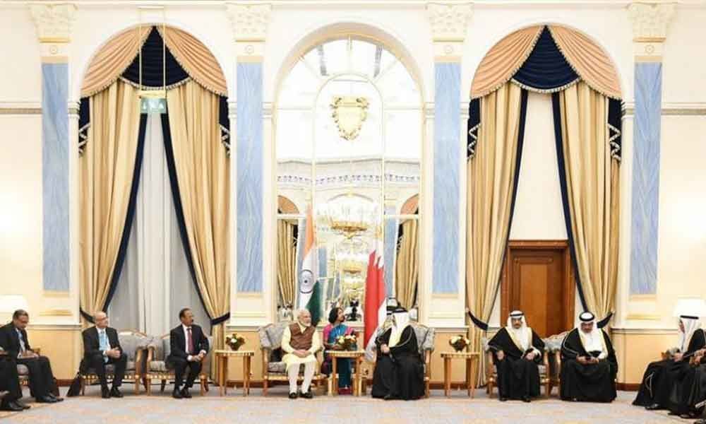 PM Modi meets Bahraini crown prince; discusses business, culture