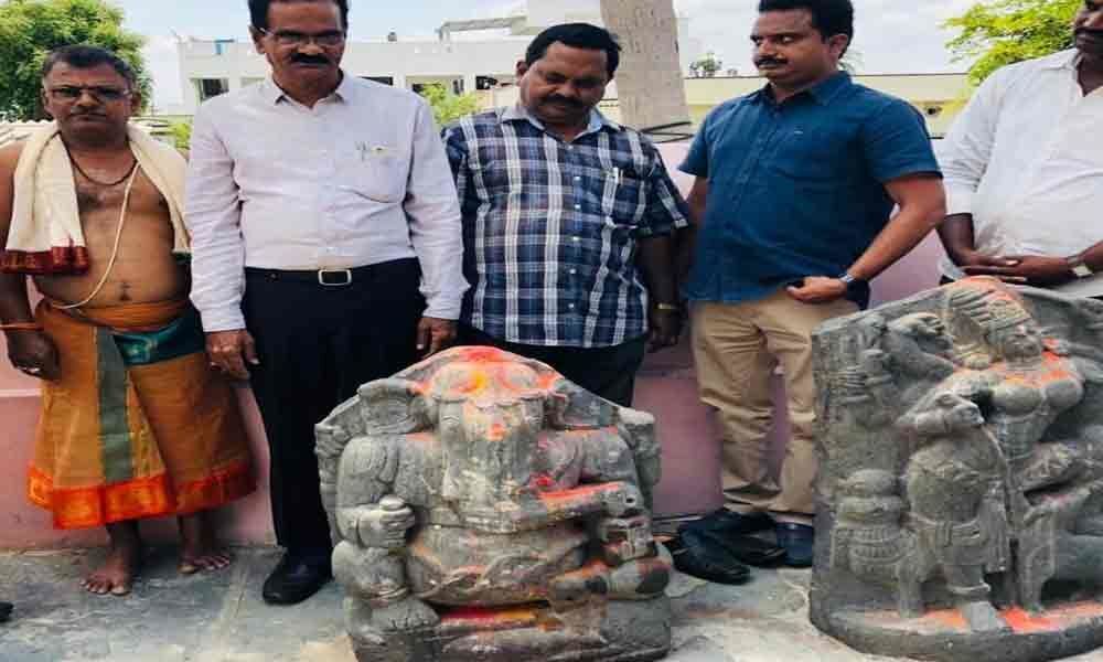13th century sculptures found at Anigandlapadu village