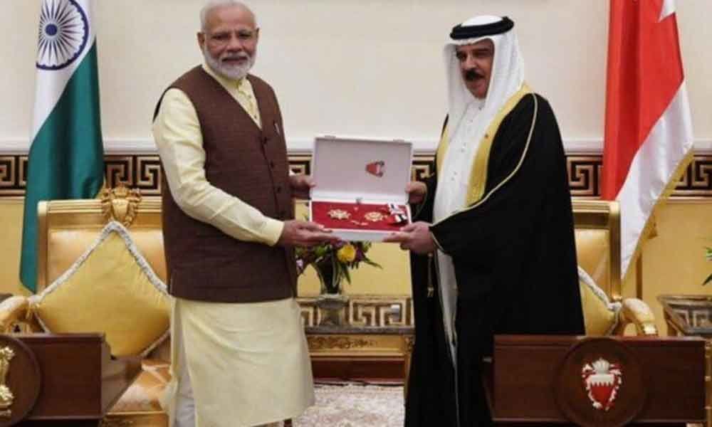 Modi conferred with top Bahraini award
