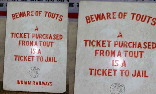 Massive drive against touts at railway stations
