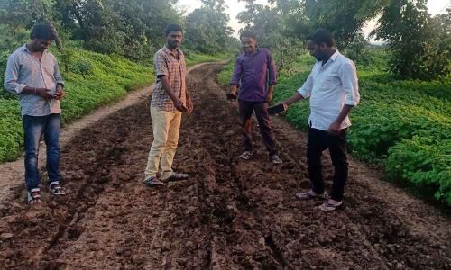 Road works left unfinished