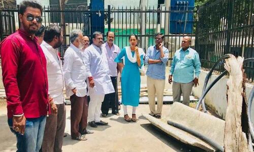 Corporator Pandala Satish Goud asks official to take up UGD works