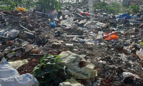 Chinna Cheruvu turns garbage dump