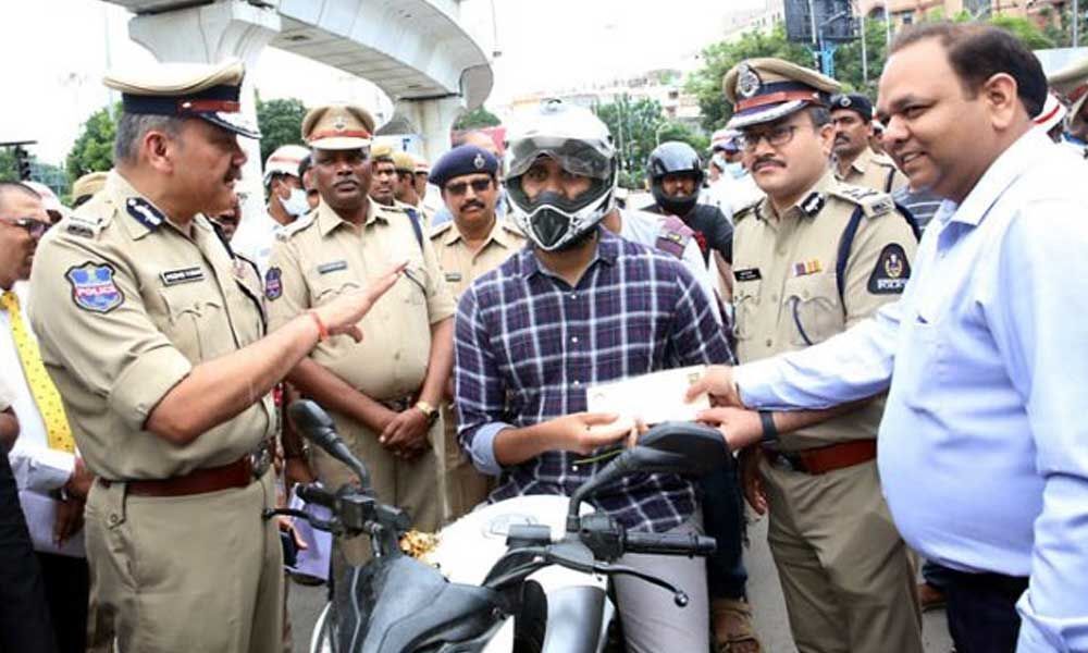 Hyderabad traffic police distribute free movie tickets for motorists following traffic rules