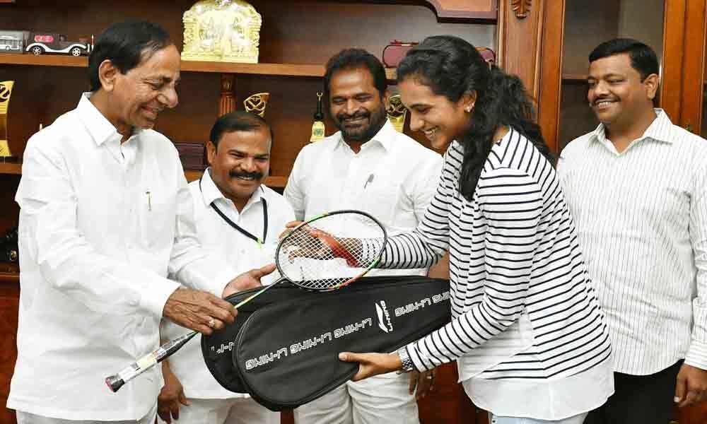 PV Sindhu has become pride of nation: KCR