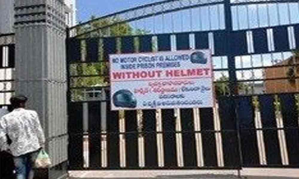 Chanchalguda officials say no helmet no entry