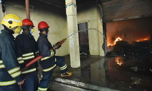 Fire breaks out at Industrial area of Cherlapally