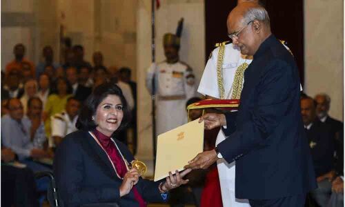 Deepa Malik basks in Khel Ratna glory, Bajrang misses ceremony