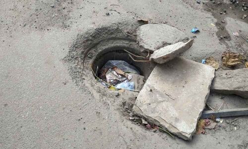 Broken manholes, garbage-filled nalas become curse for residents