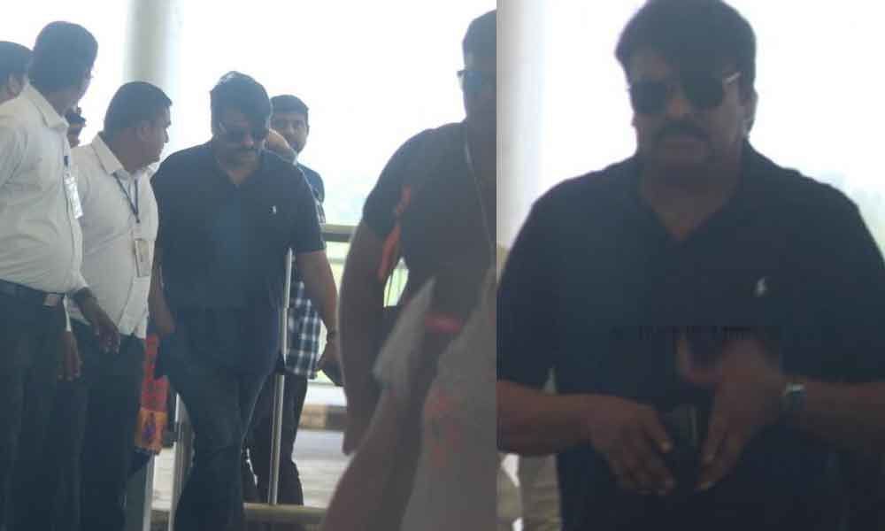 Sye Raa star Chiranjeevi keeps it cool and casual as he gets papped at the airport terminal