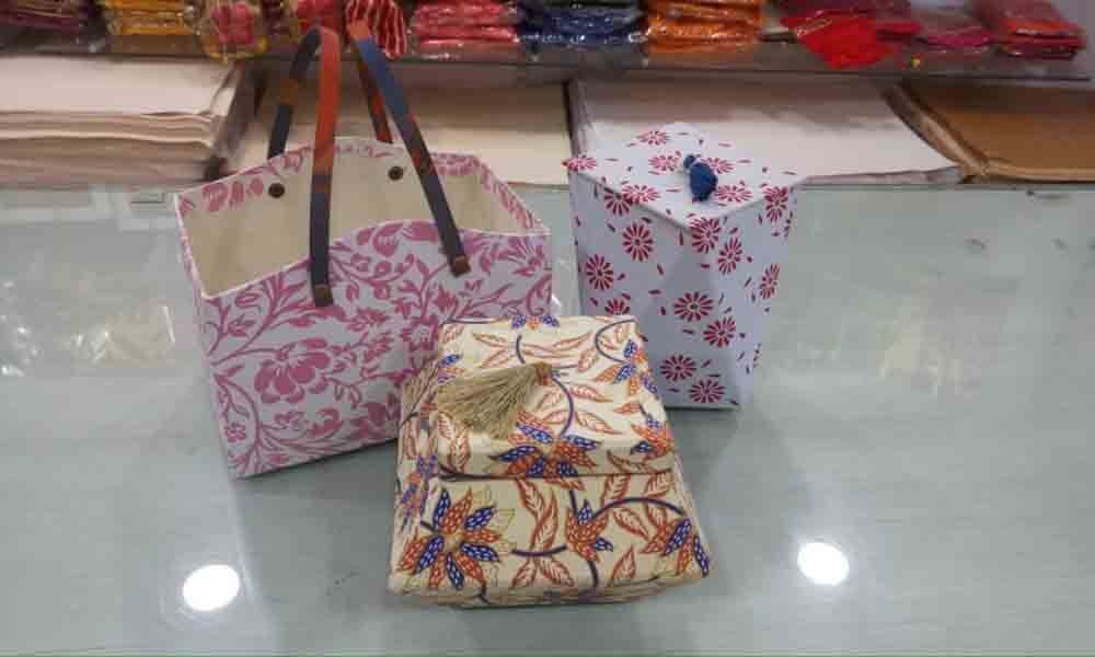 Khairatabad: Hand-made seed paper bags are trending