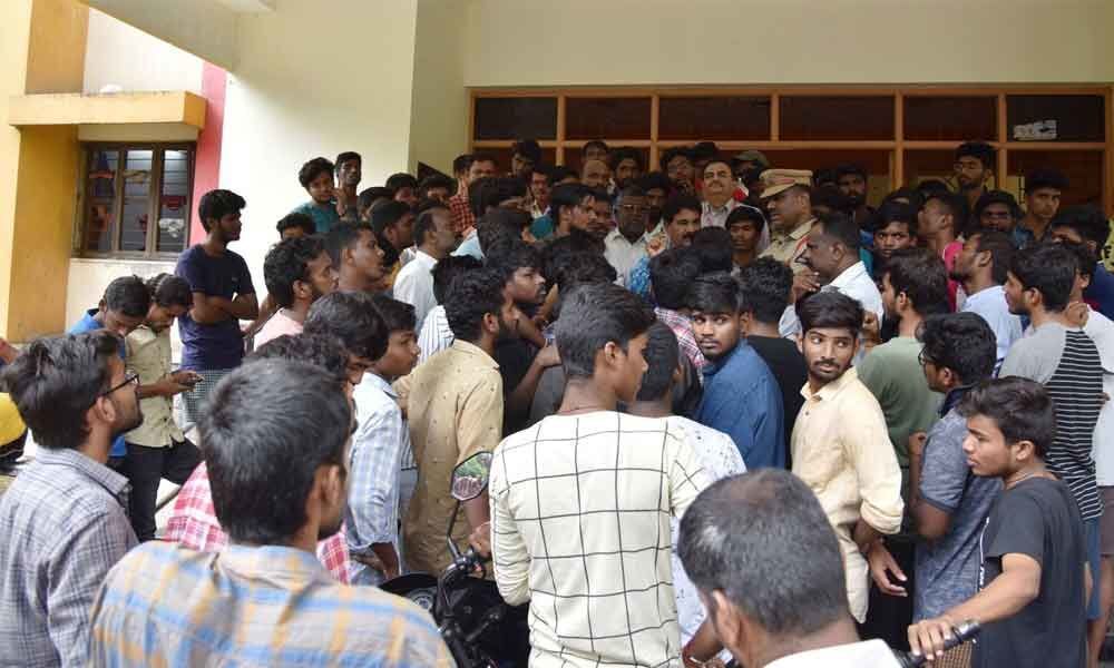 Nizam College hostellers stage protest