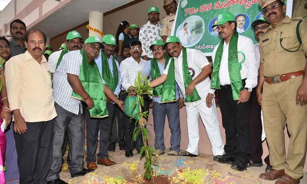 Students exhorted to plant saplings: Minister M Sankaranarayana