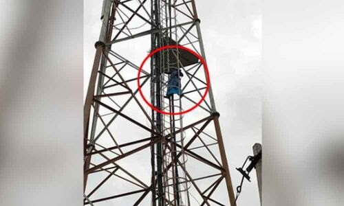 Woman climbs atop cell tower in Nalgonda over property dispute