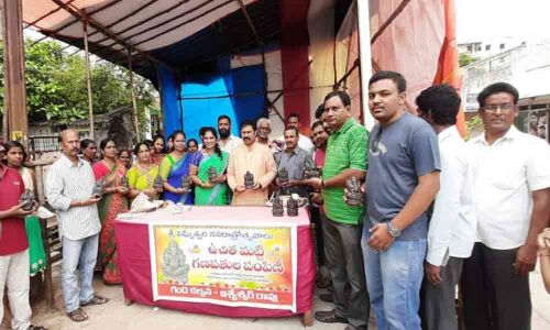Opt eco-friendly Ganesh Idols in Karimnagar