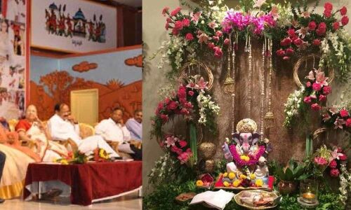 Vinayaka Chavithi celebrations at Swarna Bharat Trust in Nellore district