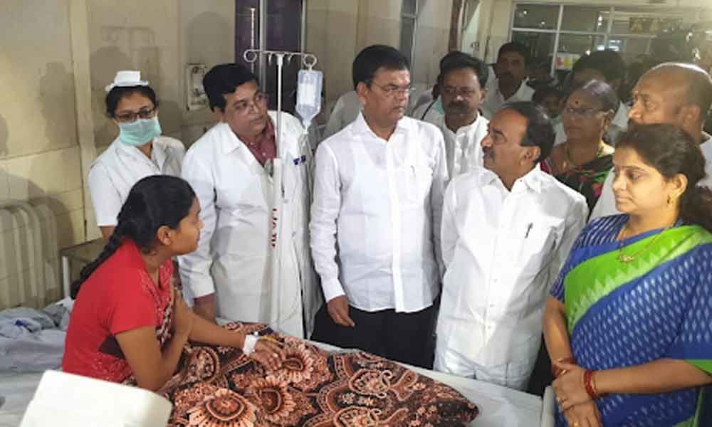 Etela Rajender inspects Fever Hospital