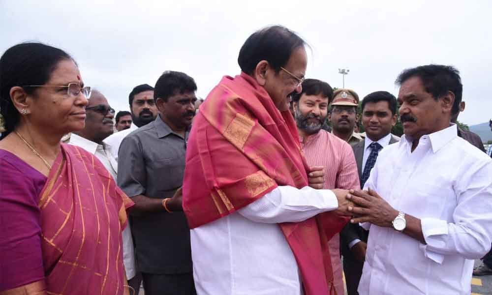 Vice President M Venkaiah Naidu leaves Tirupati for New Delhi
