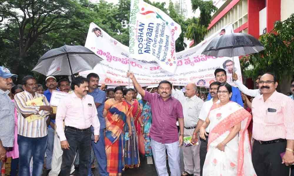 Collector flags off Poshan Abhiyan rally in Ongole