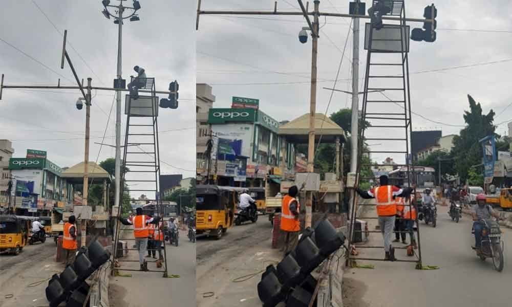 New traffic lights installed in Khammam