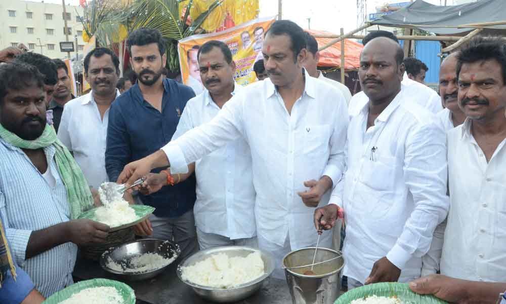 MLA Devireddy Sudheer Reddy conducts special puja to Ganesha