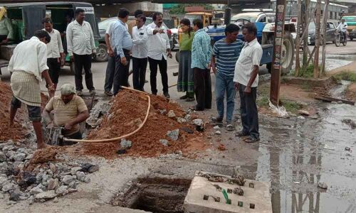 Drainage repair works taken up