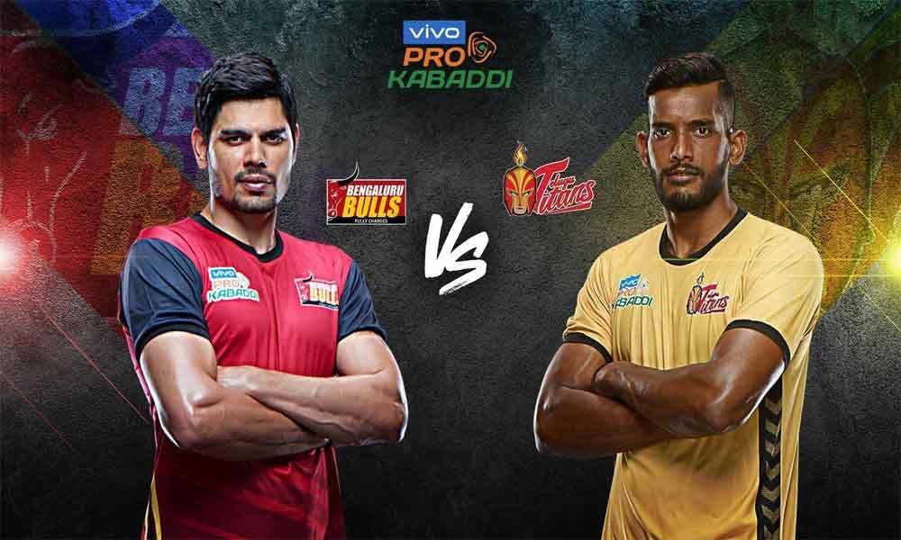 Pro Kabaddi League 2019 Live match score: Bengaluru Bulls vs Telugu Titans