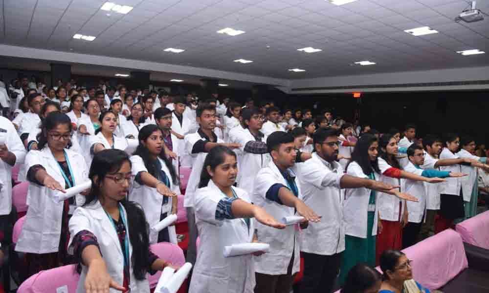 Visakhapatnam: White coat ceremony at GITAM for MBBS students